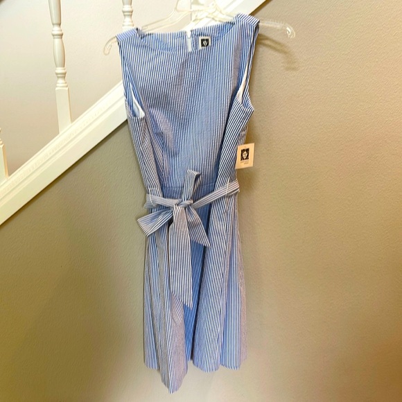 Anne Klein, Blue & White pin stripe size 10 - Picture 1 of 8